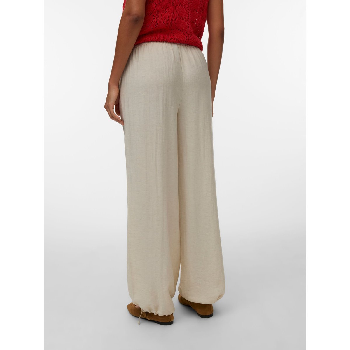 Pantalon À Jambe Large oatmeal, VERO MODA