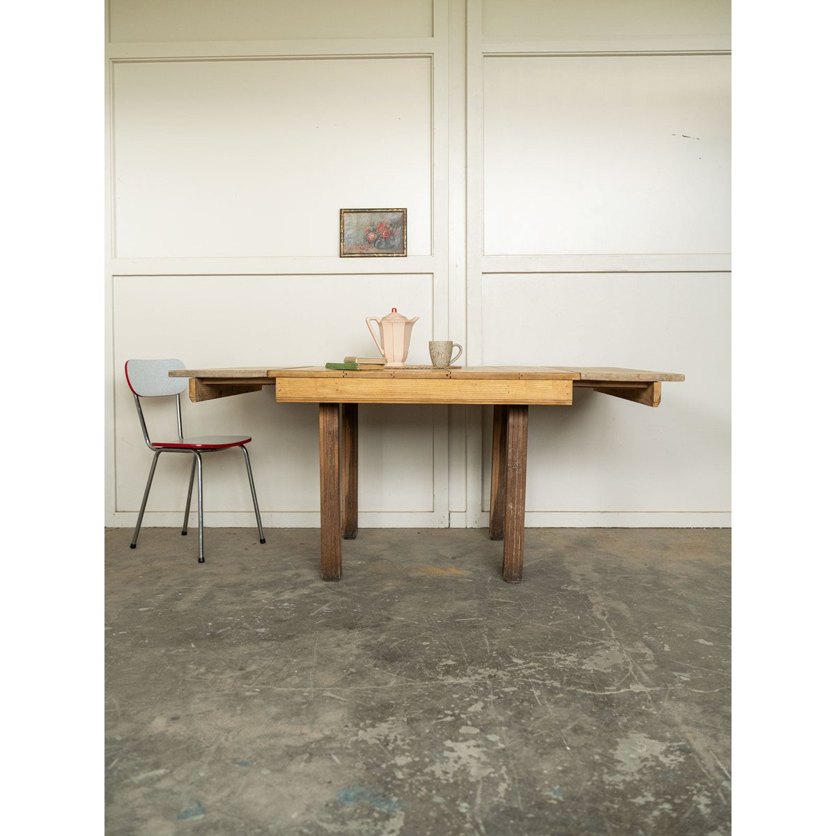 Table à manger de campagne en bois Romy N°1568 - Bon état bois clair, DEBONGOUT
