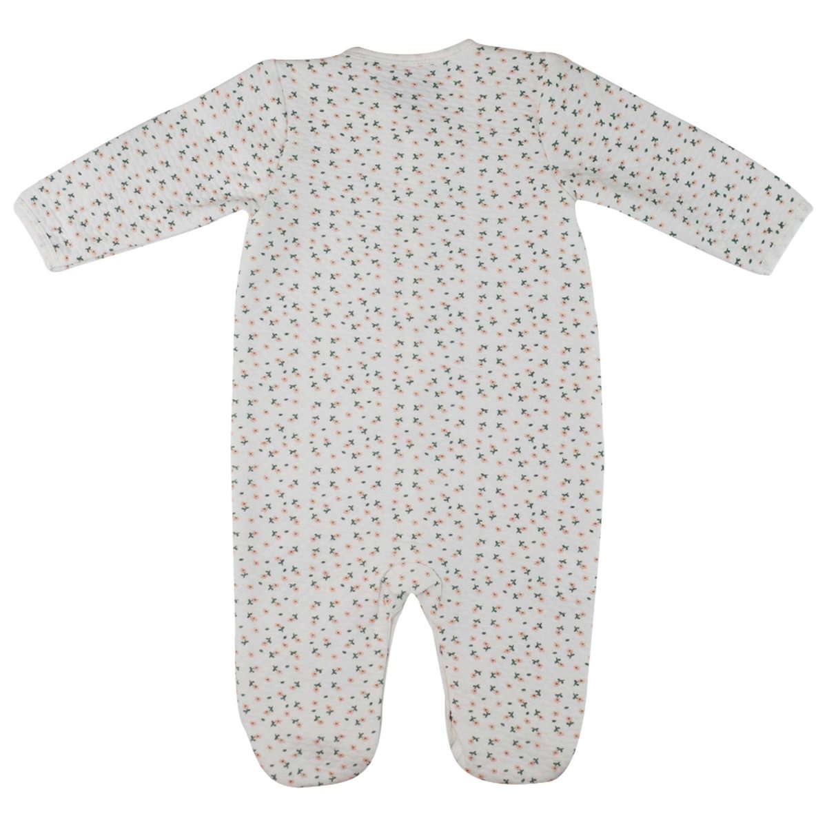 Pyjama bébé matelassé - Petites fleurs blanco, TROIS KILOS SEPT