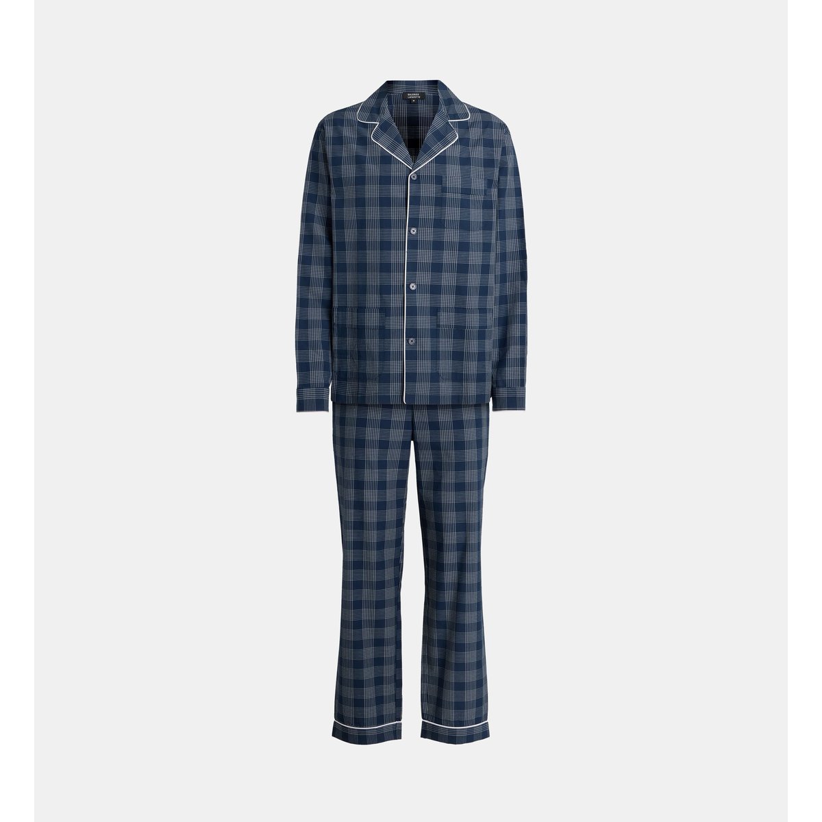 Pyjama long domo en popeline de coton bio bleu marine, GALERIES LAFAYETTE