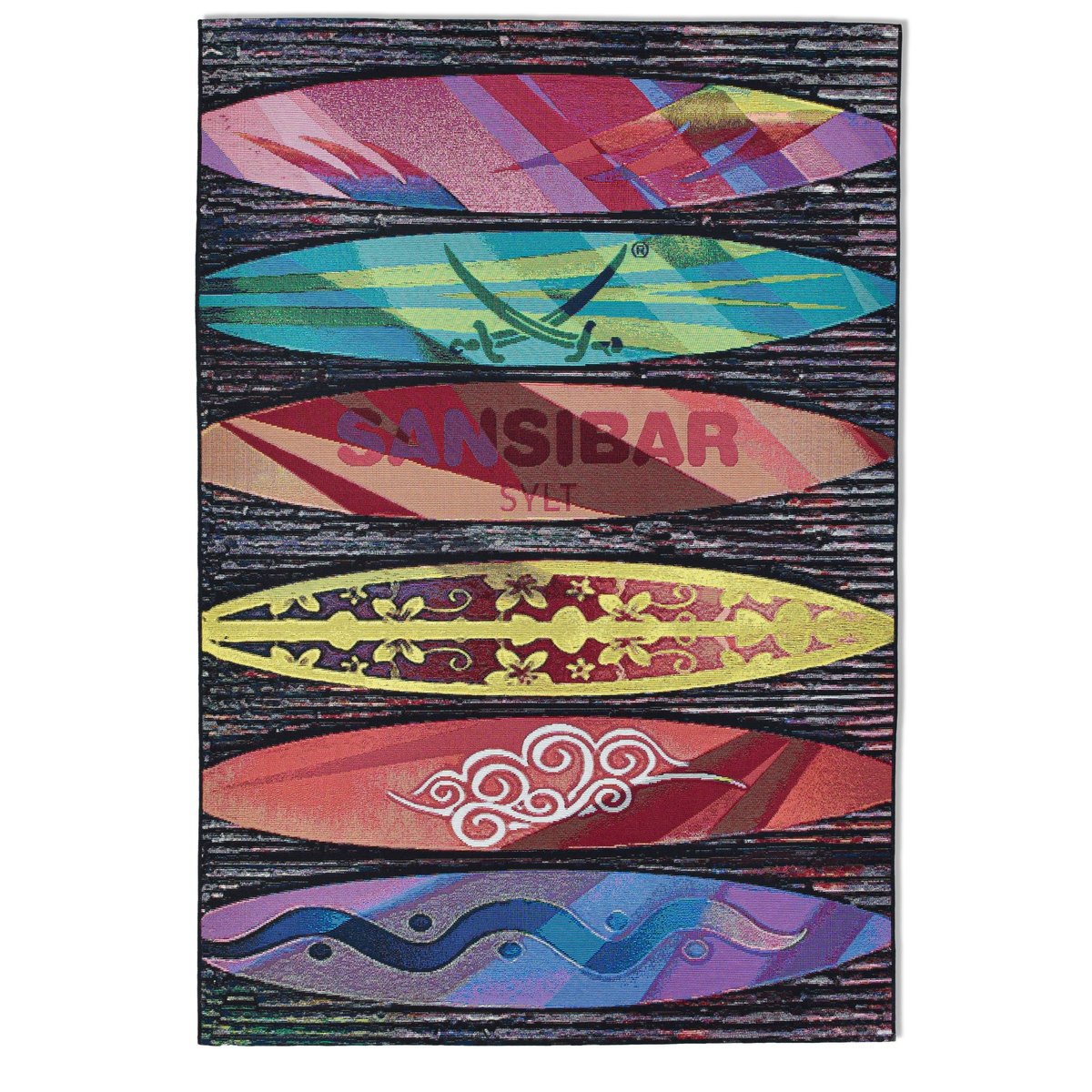 Tapis d'été pour l'intérieur et l'extérieur - RANTUM BEACH multicolore, THEKO