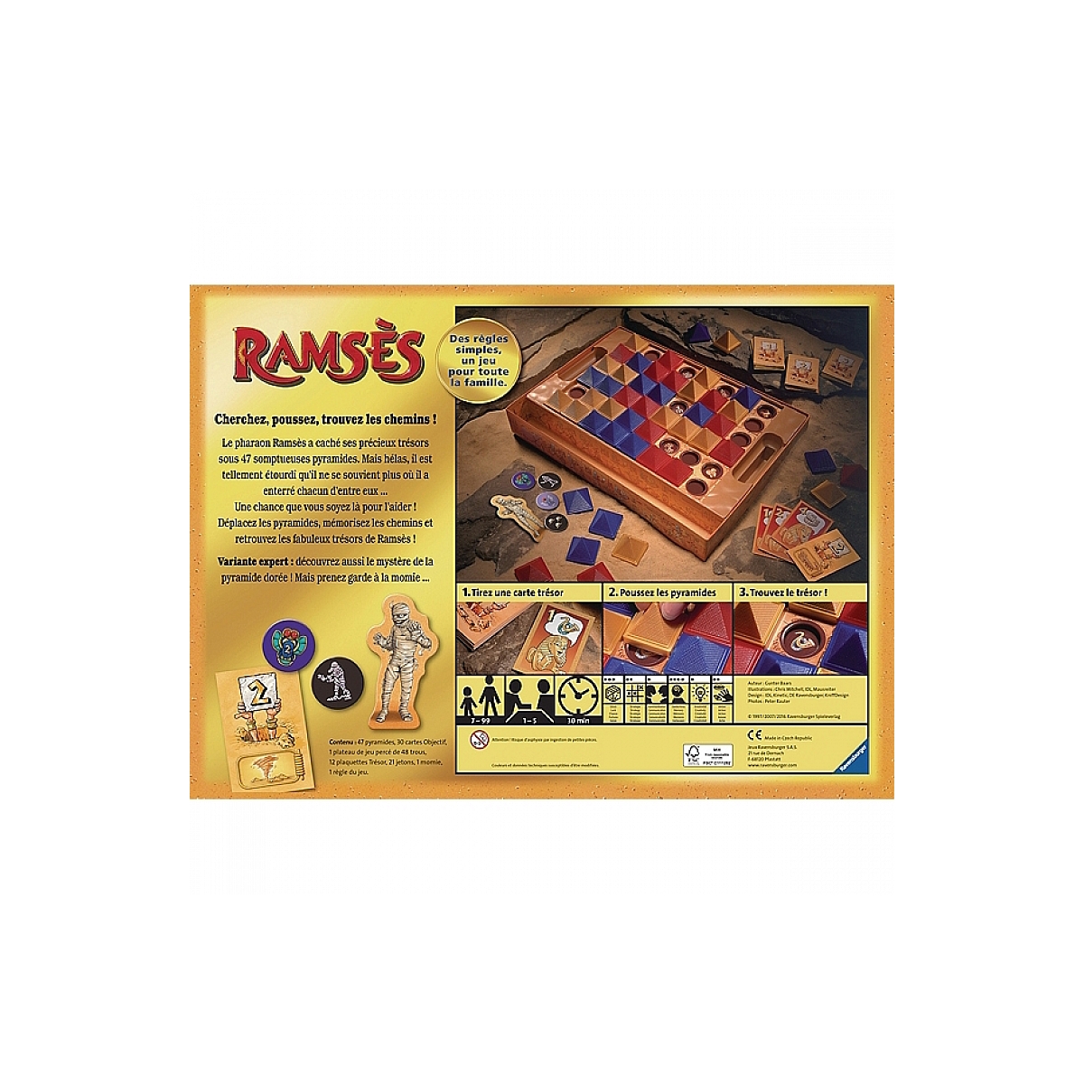 Ramses le jeu de chasse au tresor couleur unique, RAVENSBURGER