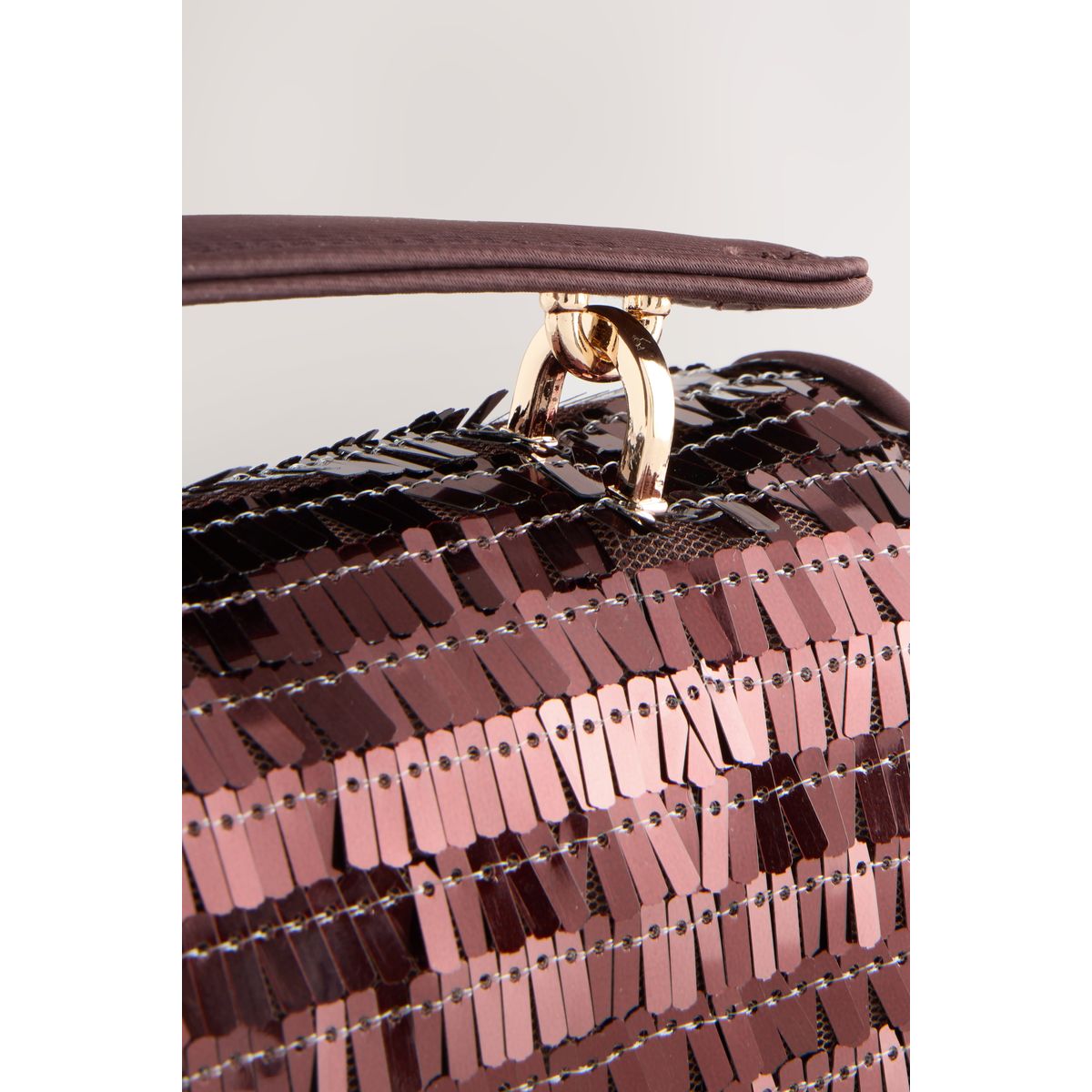 Sac à bandoulière sequins marron chocolat, NEXT