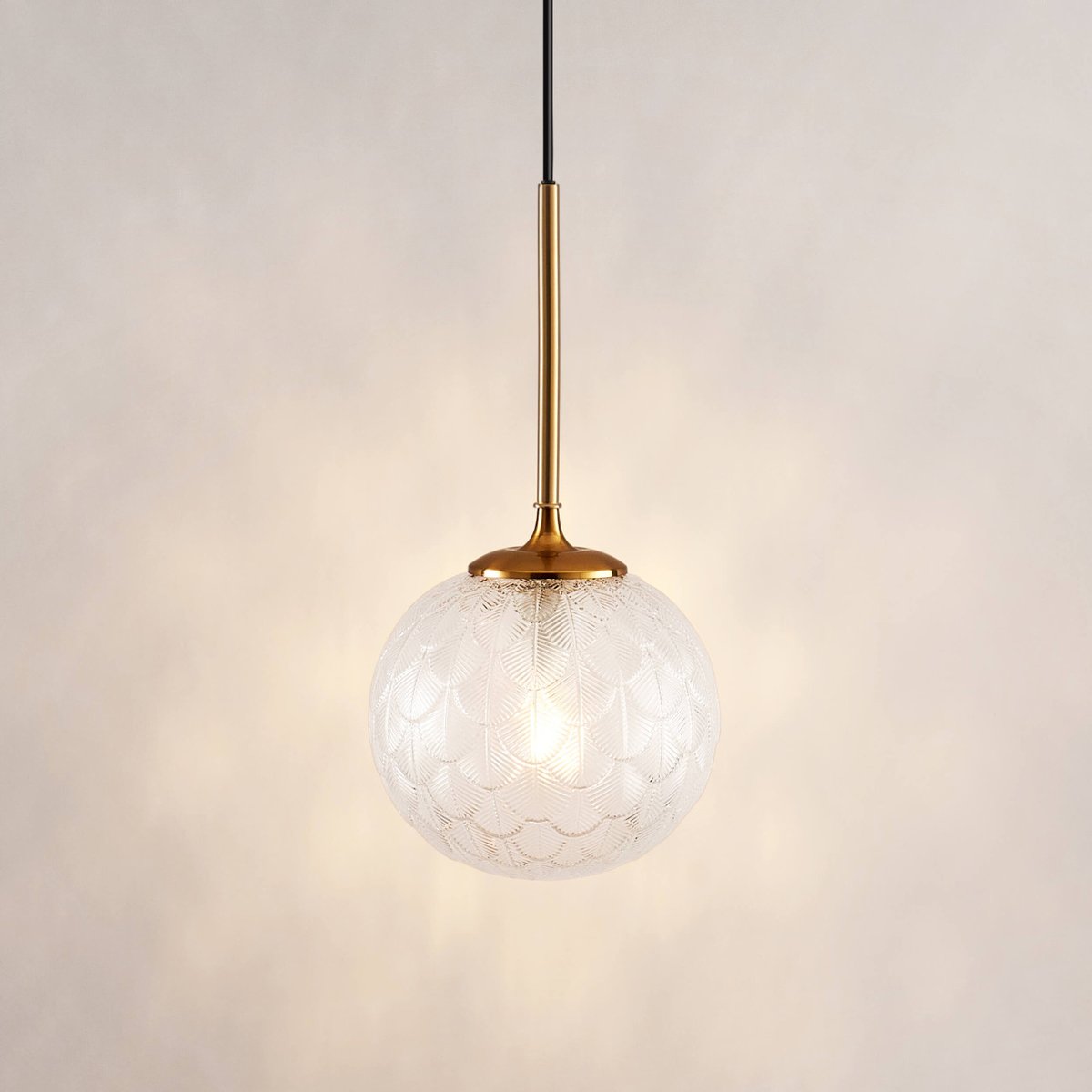 Suspension Artistique et Décorative – AQUILA transparent et doré, KOSILUM