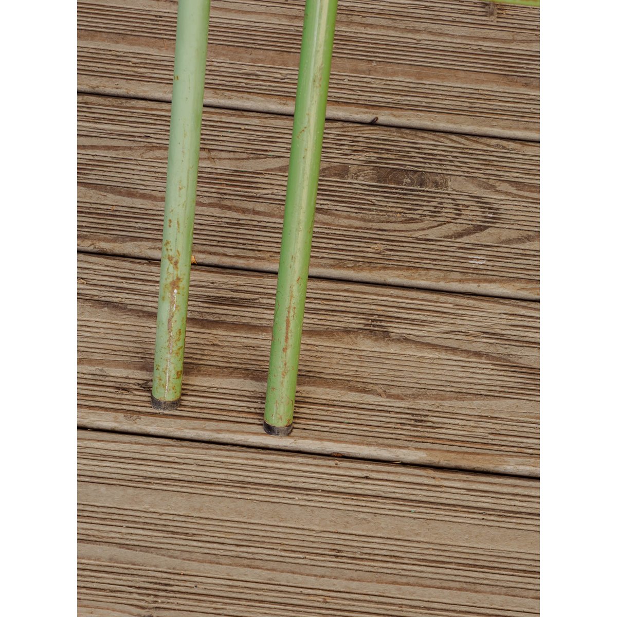 Lot de 3 chaises en métal vert Alma N°2101 - Bon état vert, DEBONGOUT
