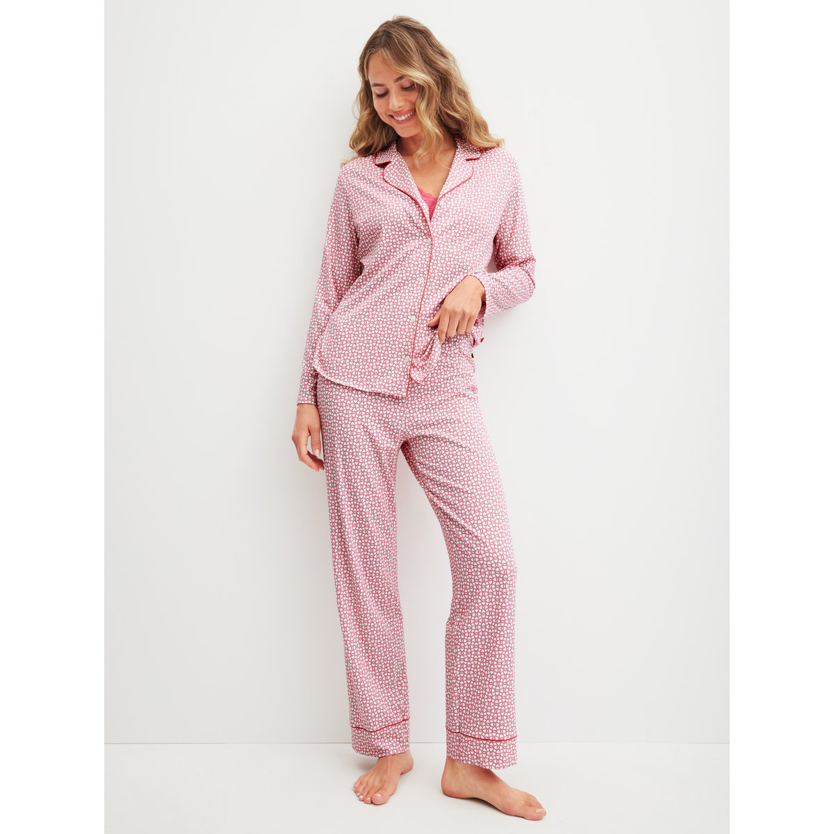 Bas de pyjama Coton FAVOURITES LOVE daret red, CALIDA