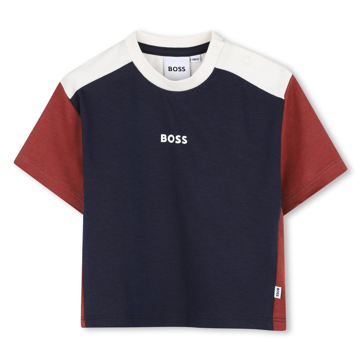 Tee-shirt manches courtes bleu cargo, BOSS KIDSWEAR