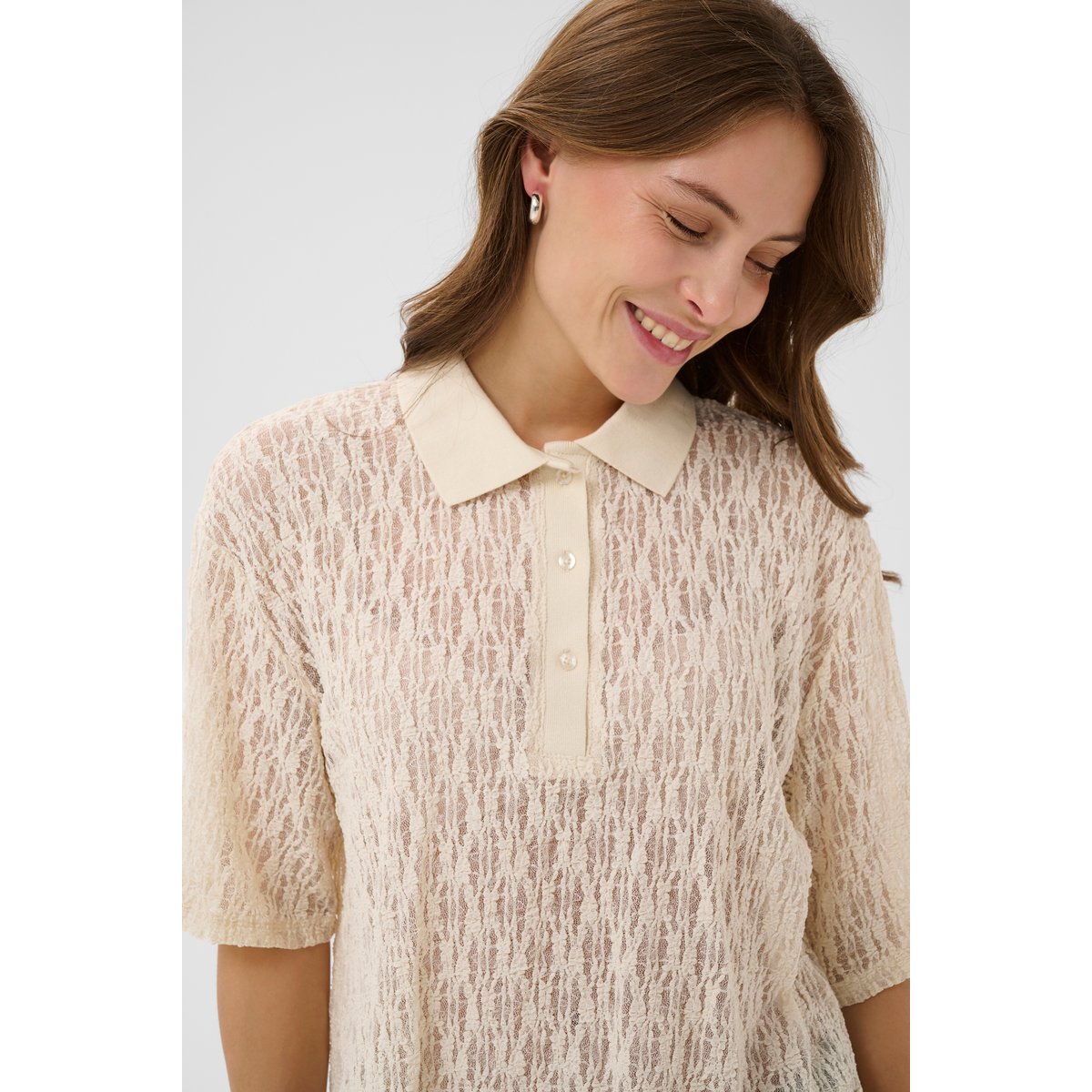 Blouse à manches courtes blanc whitecap, CULTURE
