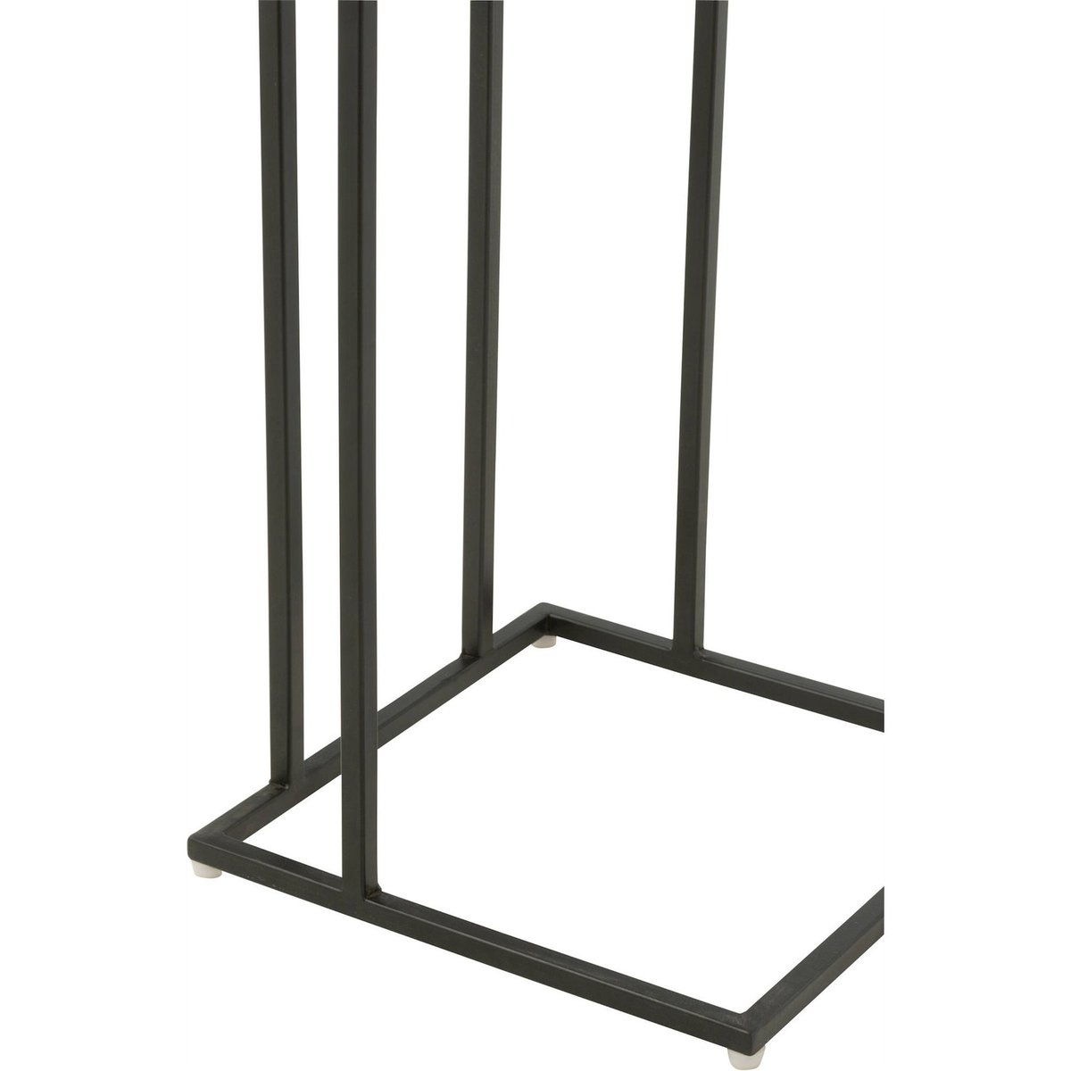 Table d'appoint carrée bois et résine bois d'acacia naturel et noir profond, RECOLLECTION