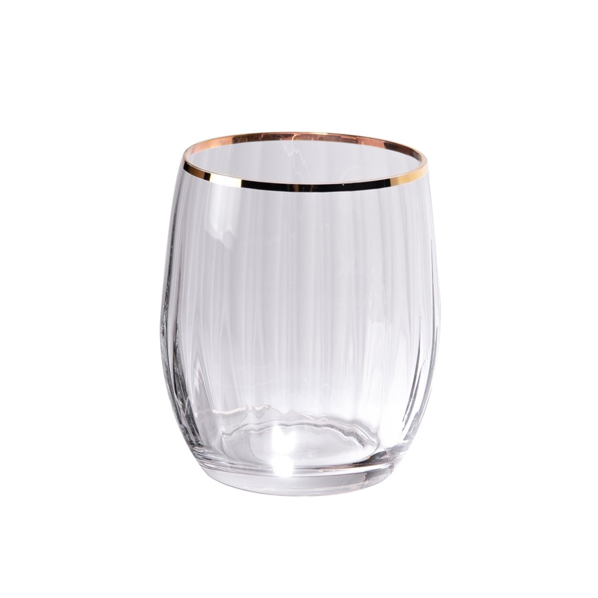 Boite de 6 gobelets bas filet or 30 cl transparent / cristal, TABLE PASSION