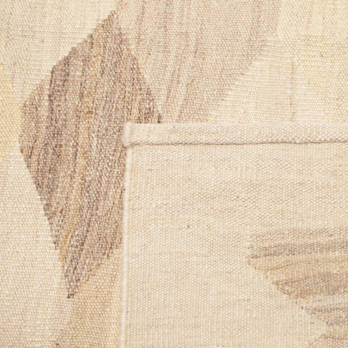 Tapis kilim, motif géométrique authentique, tissé plat, KELIM KU 4 crème, beige, UN AMOUR DE TAPIS