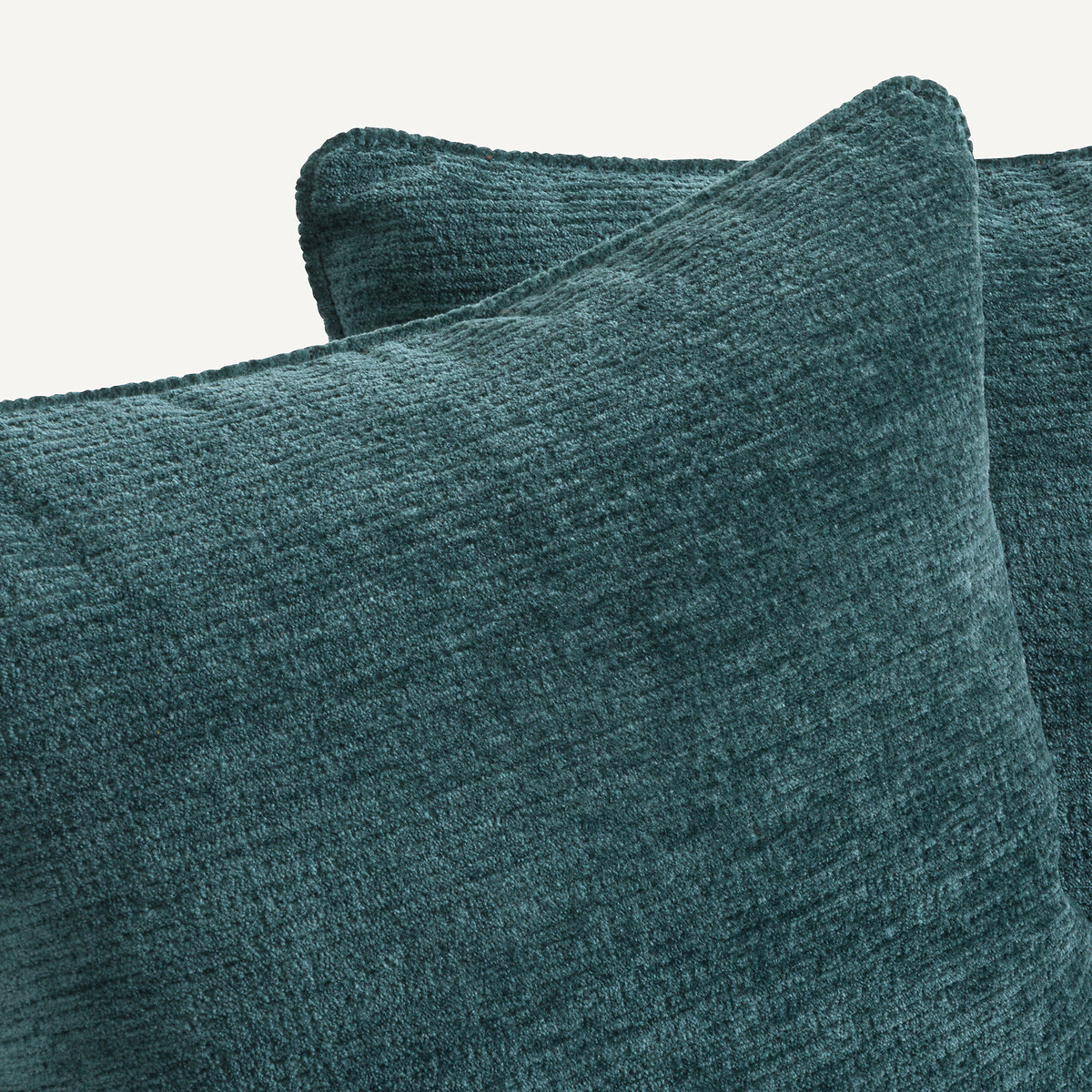 Fauteuil en velours texturé, LAZARE bleu pétrole, AM.PM