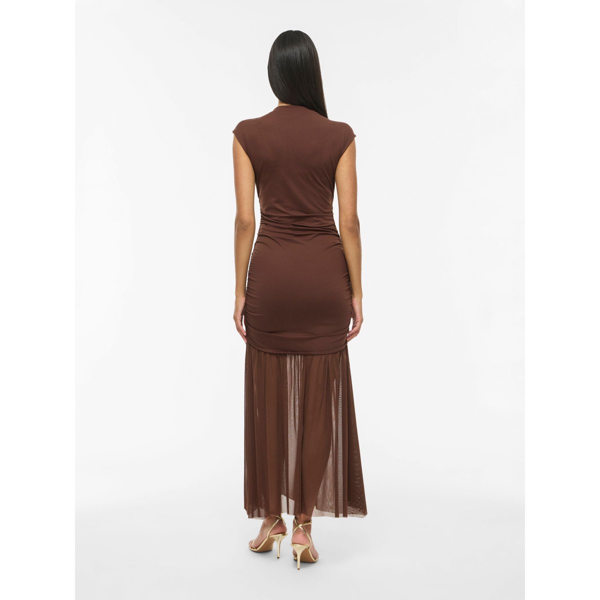 Robe Longue rouge - shaved chocolate1, VILA