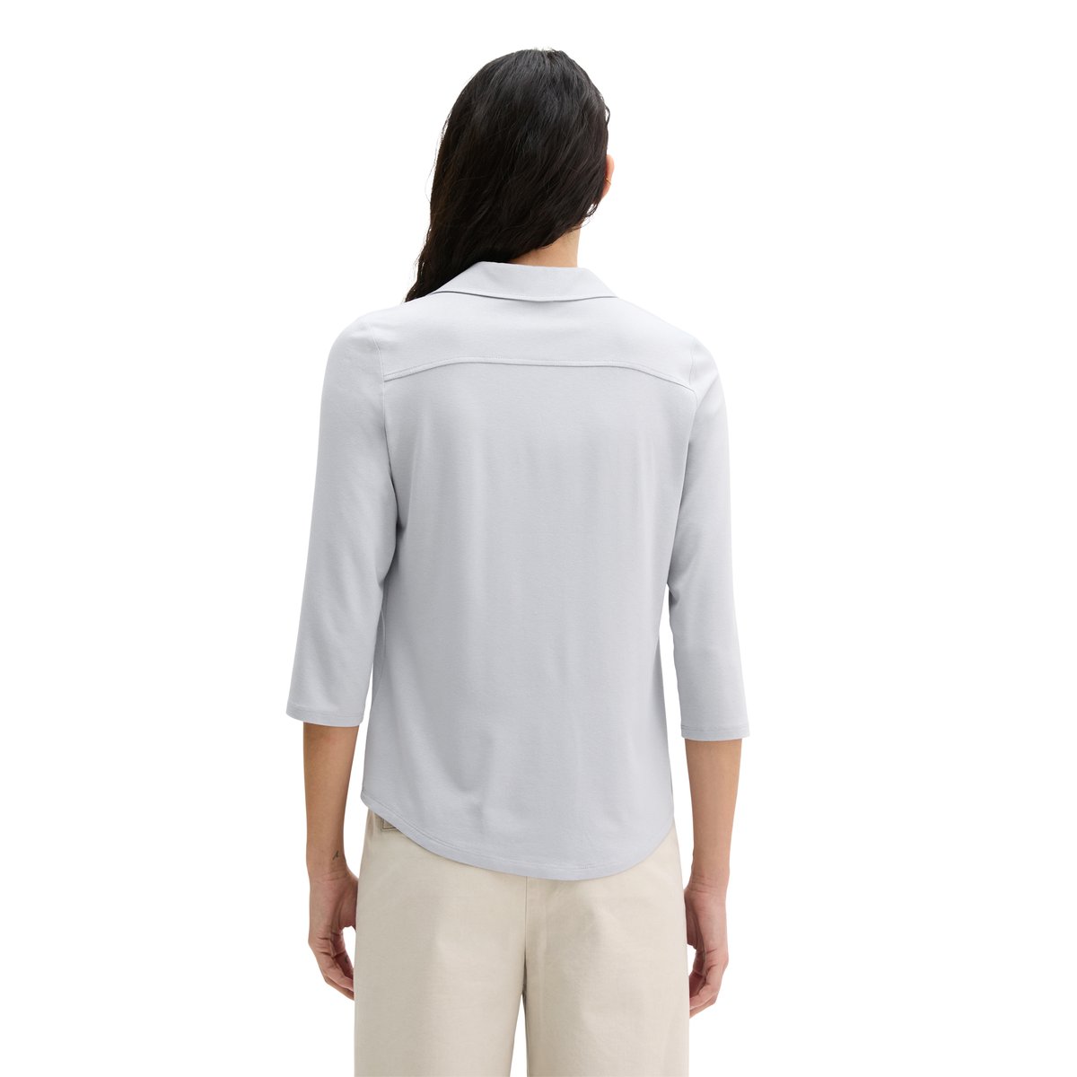 Blouse en jersey regular en LENZING™ ECOVERO™ gris, MARC O'POLO