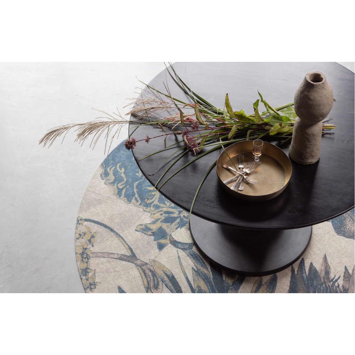 Table de repas ronde en bois 120 cm - BAROC noir, WOOOD