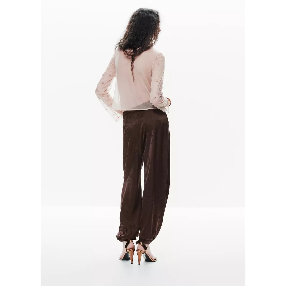 TROUSERS CHIMY marron, MANGO