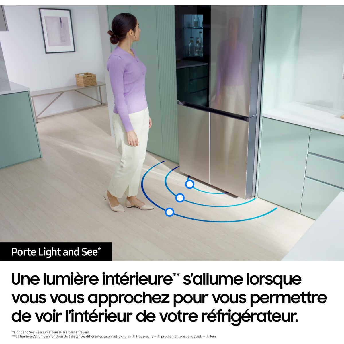 Réfrigérateur multi portes RF65DG9H0EB1 family hub avec AI vision noir, SAMSUNG