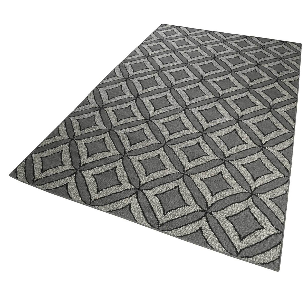 Tapis tissé main pure laine ,  KIAN KELIM argent, ESPRIT