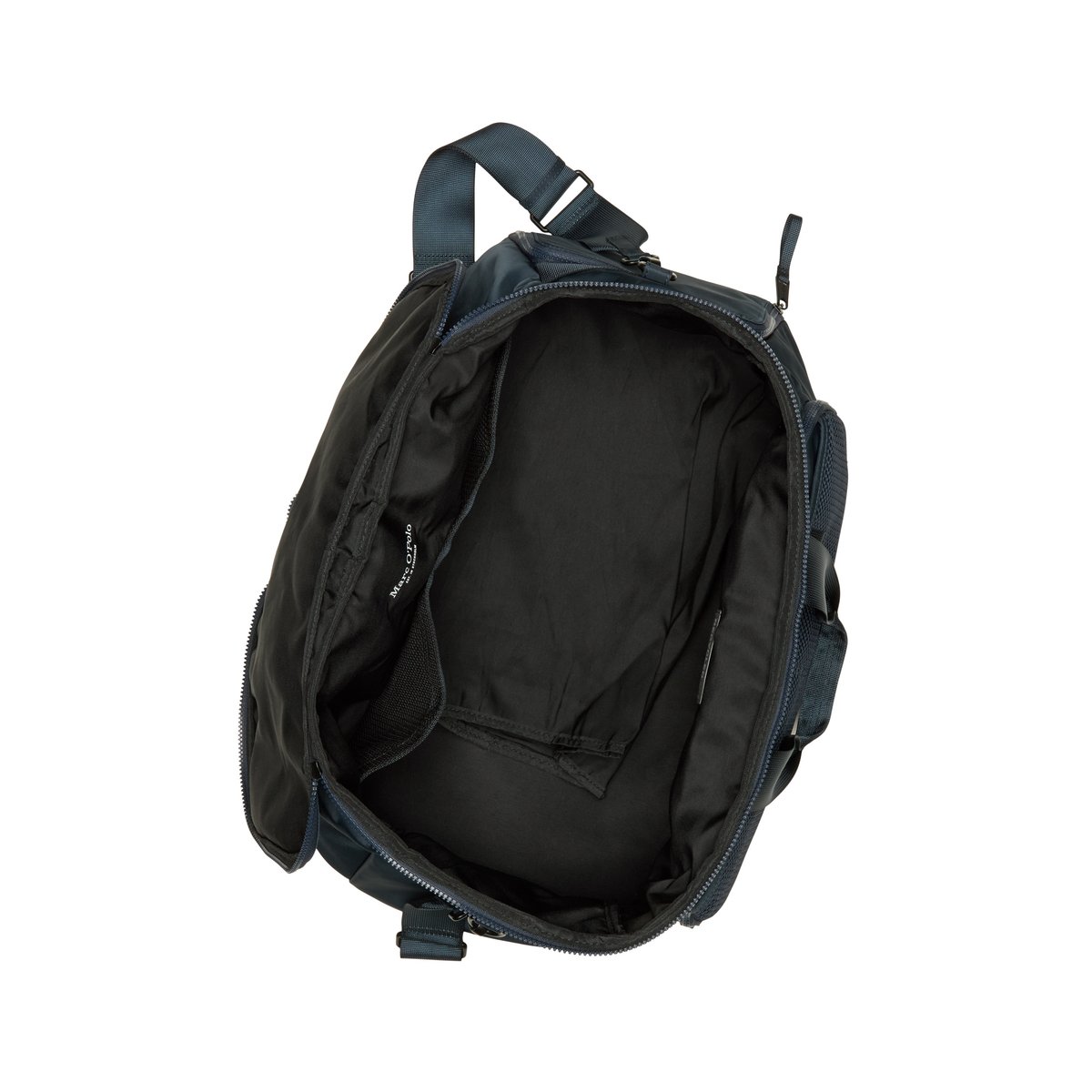 Sac de week-end 2-en-1, modèle Per en matériau recyclé hydrofuge bleu fonce, MARC O'POLO