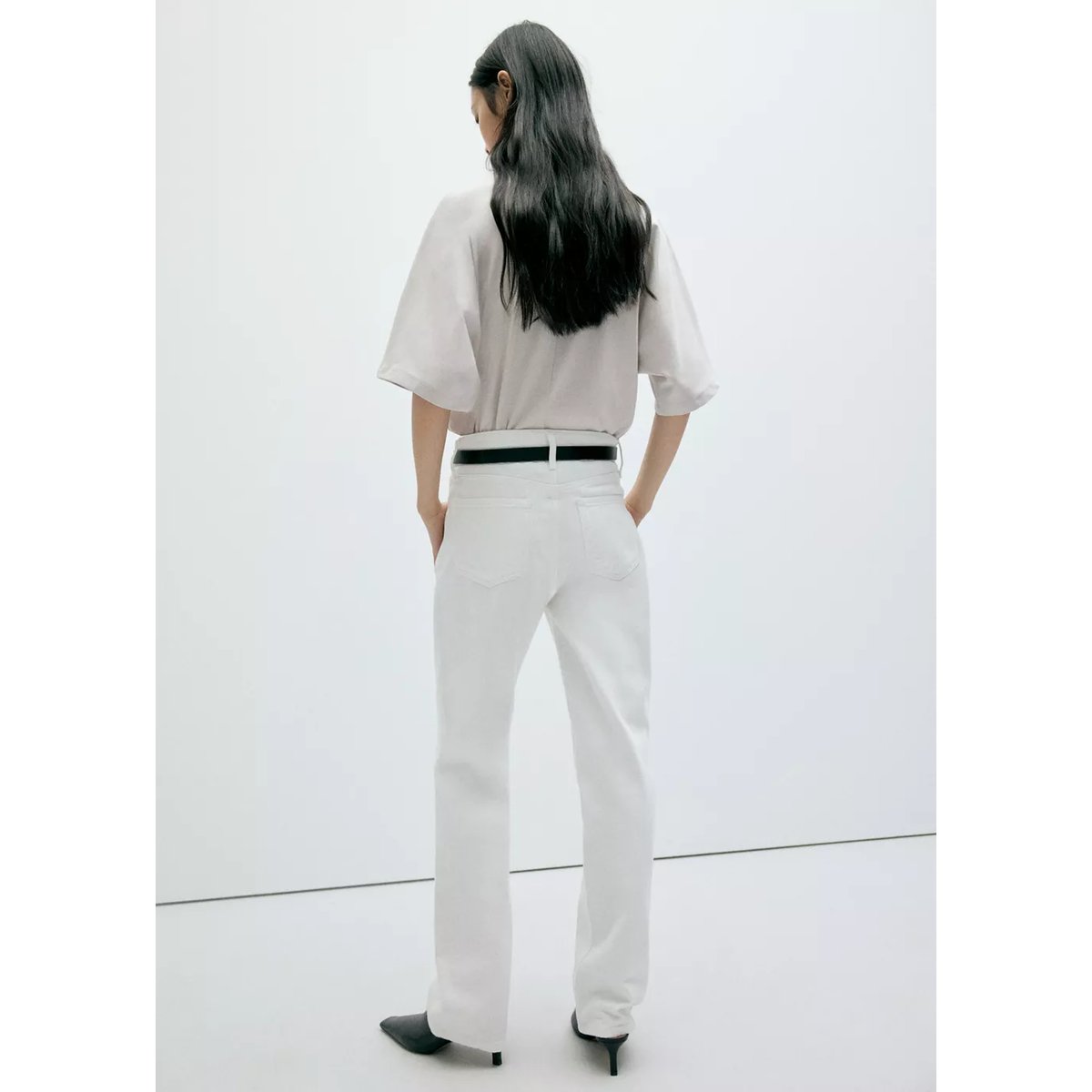 T-shirt oversize détail couture gris, MANGO