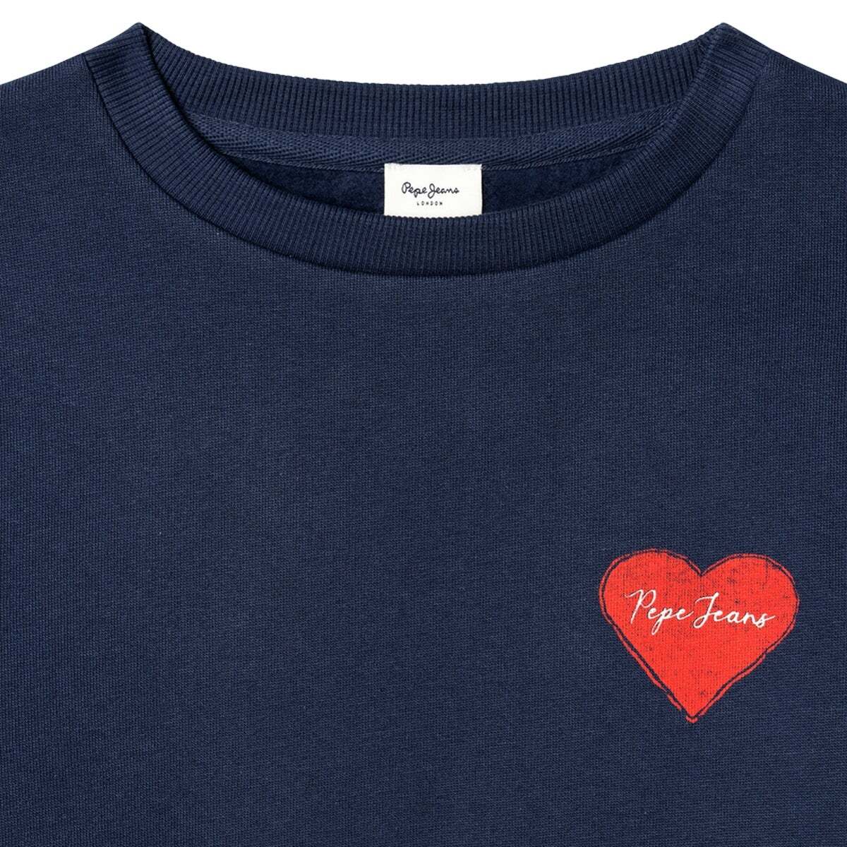 Sweat-Shirt À Col Rond Coupe Décontractée marine, PEPE JEANS