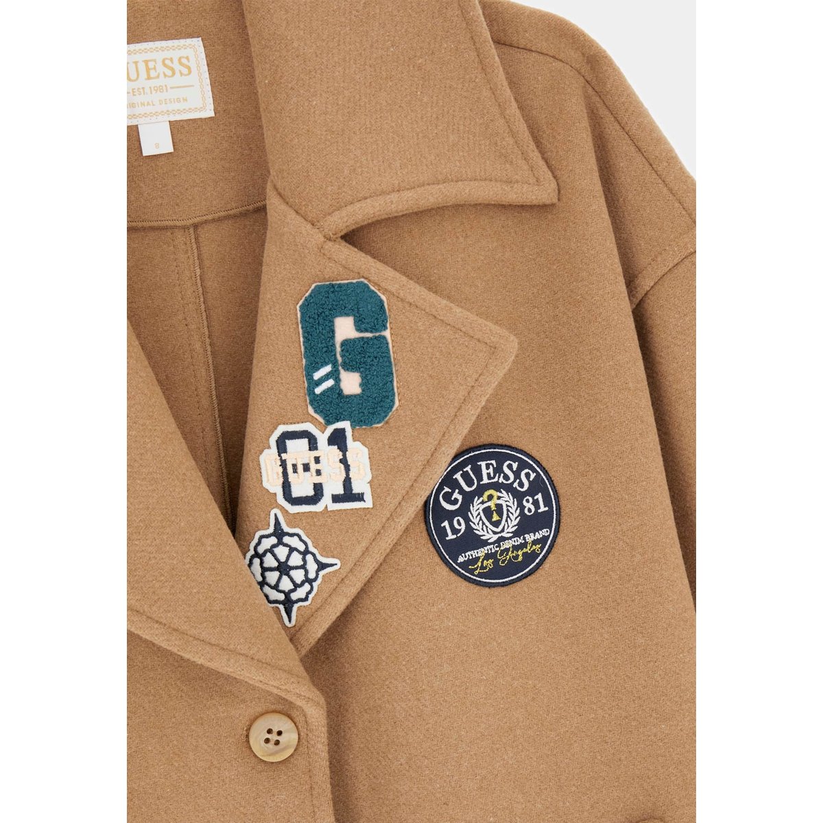 Manteau Avec Logo Patch marron, GUESS KIDS