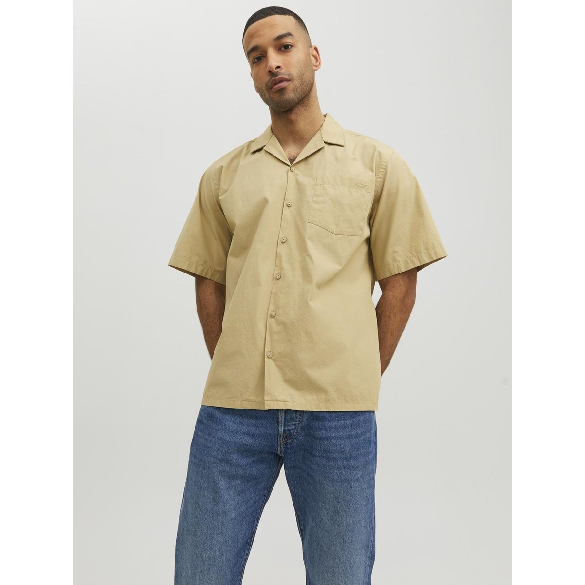 Chemise De Vacances grise - twill 5, JACK & JONES