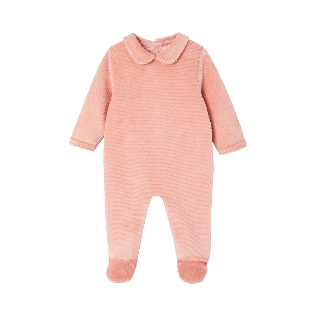 Lot de 2 dors-bien naissance en velours rose pâle, VERTBAUDET