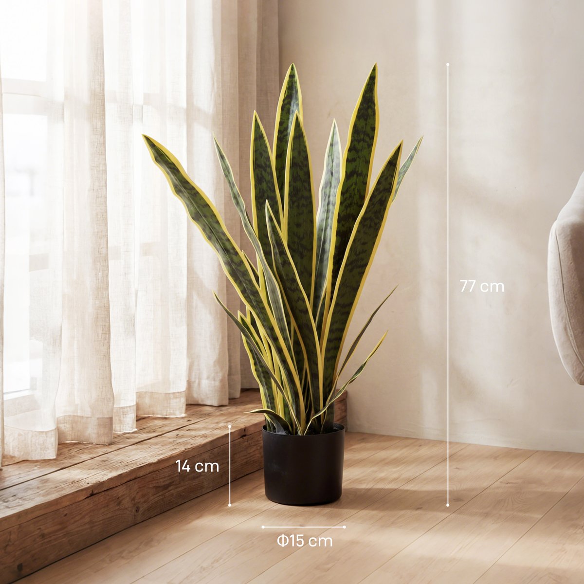 Plantes artificielles PE Vert vert et jaune, OUTSUNNY