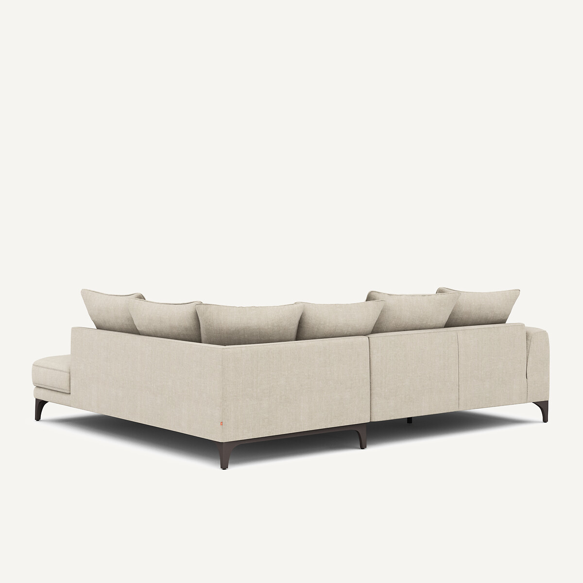 Canapé d'angle, en coton et lin, ARMENTO beige, AM.PM