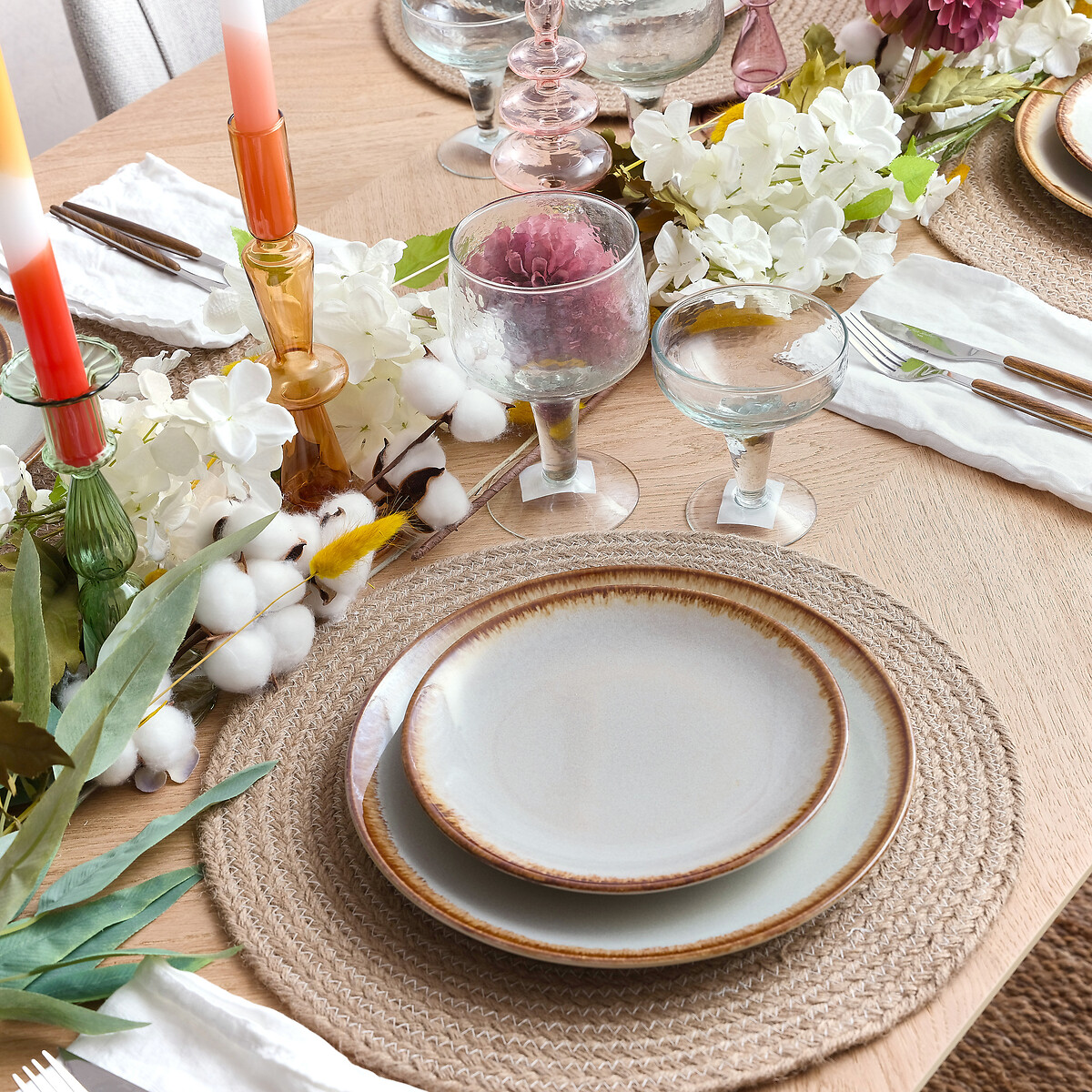 Set Of 4 Reactive Glaze Dinner Plates cream, MASON CASH