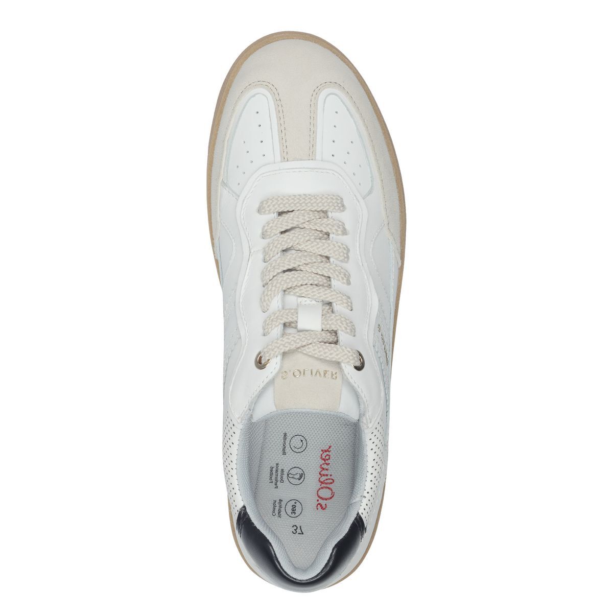 Basket à lacets blanc combiné, S.OLIVER