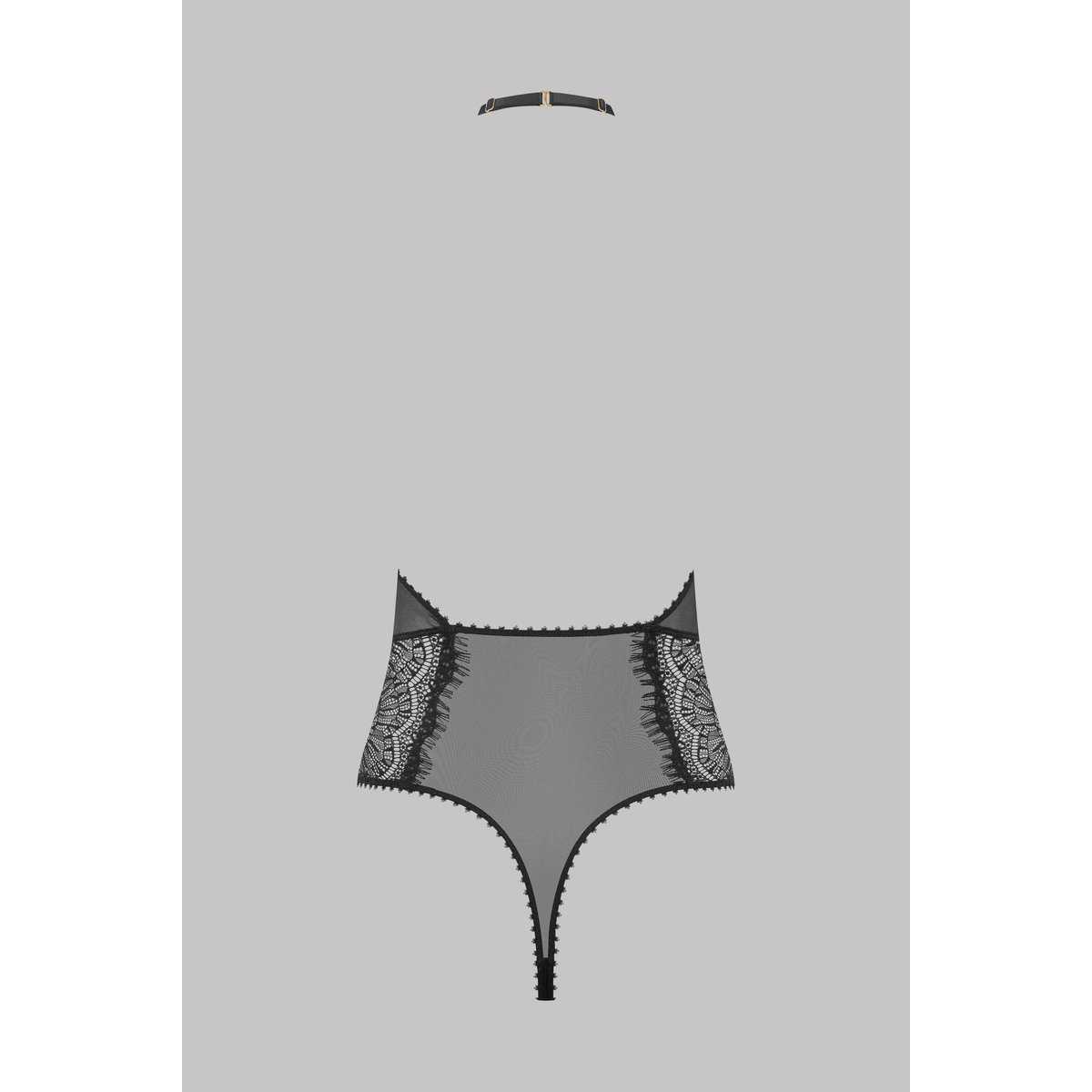 Body string ACCROCHE CŒUR noir, MAISON CLOSE