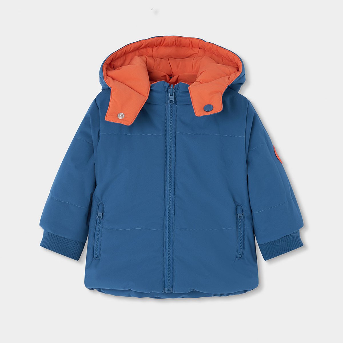 Parka garçon tissu technique réversible noir, BOBOLI