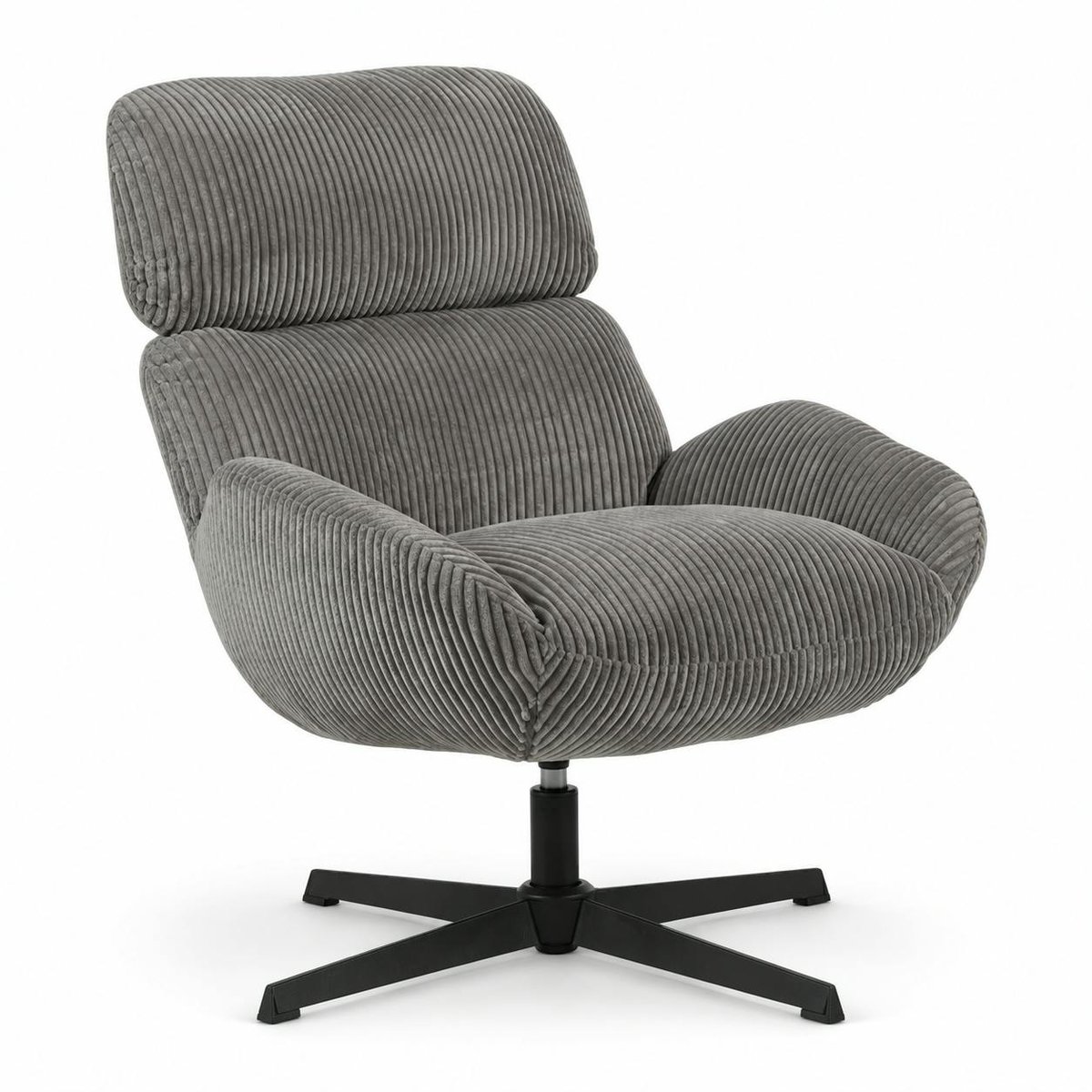 Fauteuil de salon rotatif IENA gris, PIER IMPORT