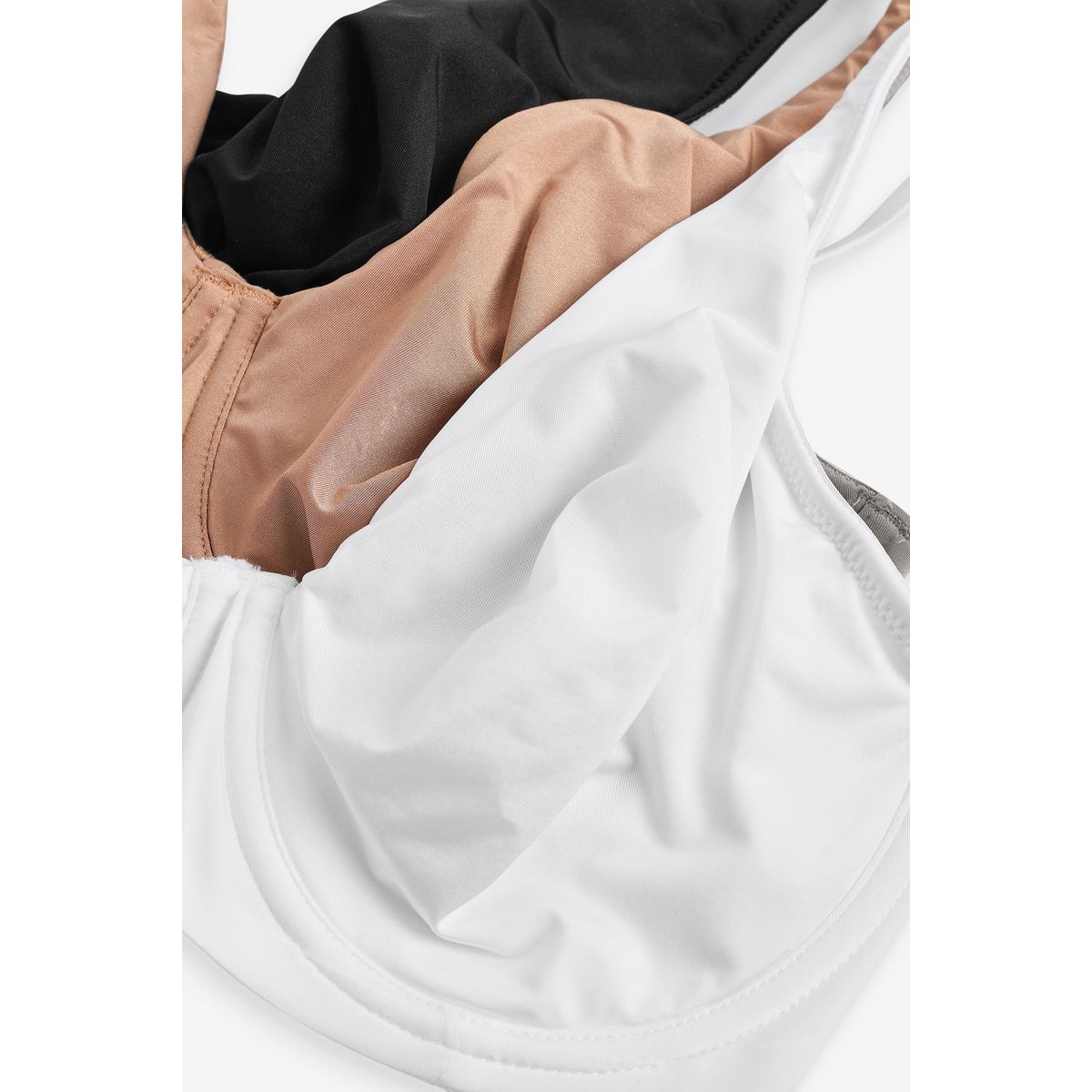 Soutien-gorge invisible lissant, lot de 3 noir/blanc/nuit/praline, NEXT