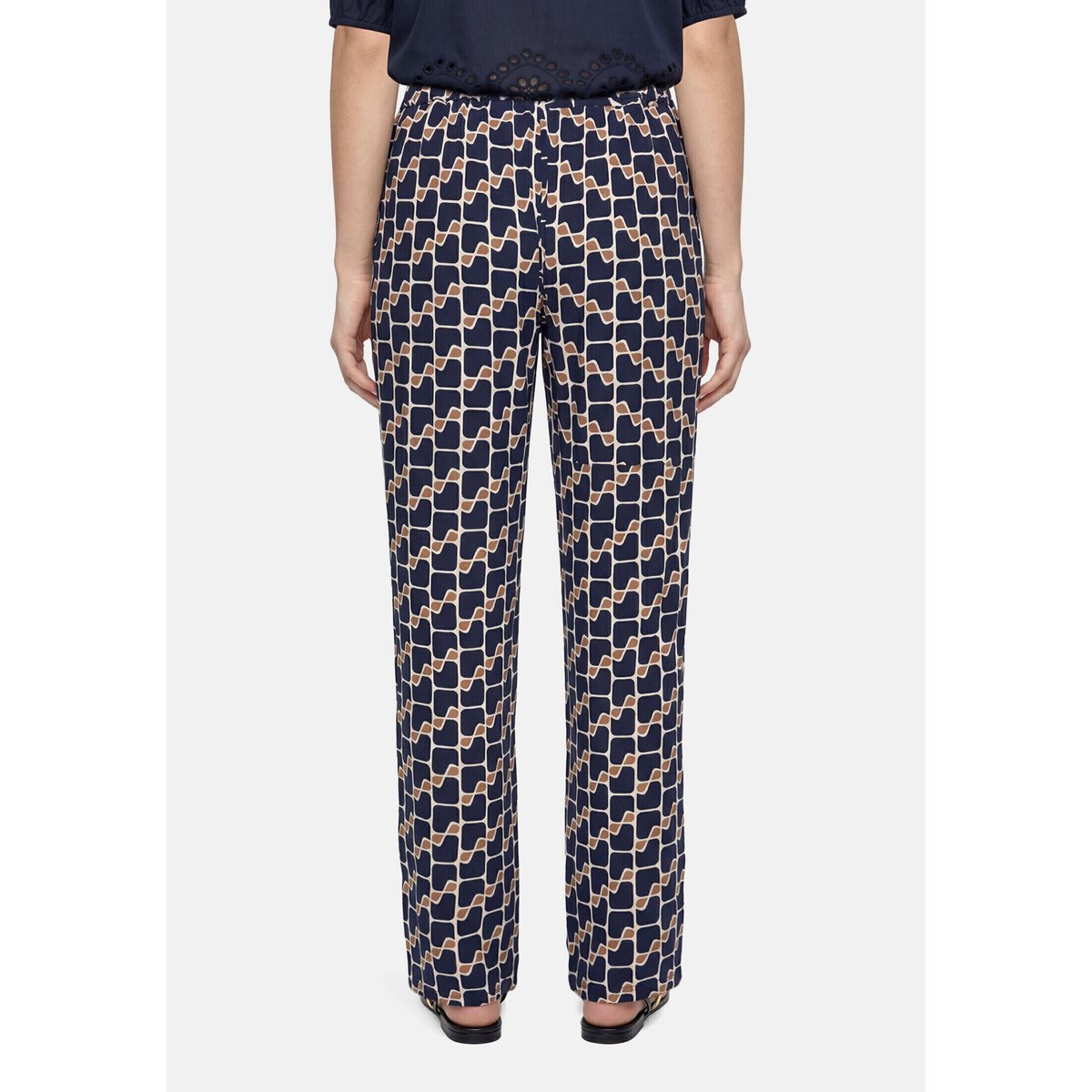 Pantalon à enfiler à poches extérieures dark blue/brown, BETTY BARCLAY