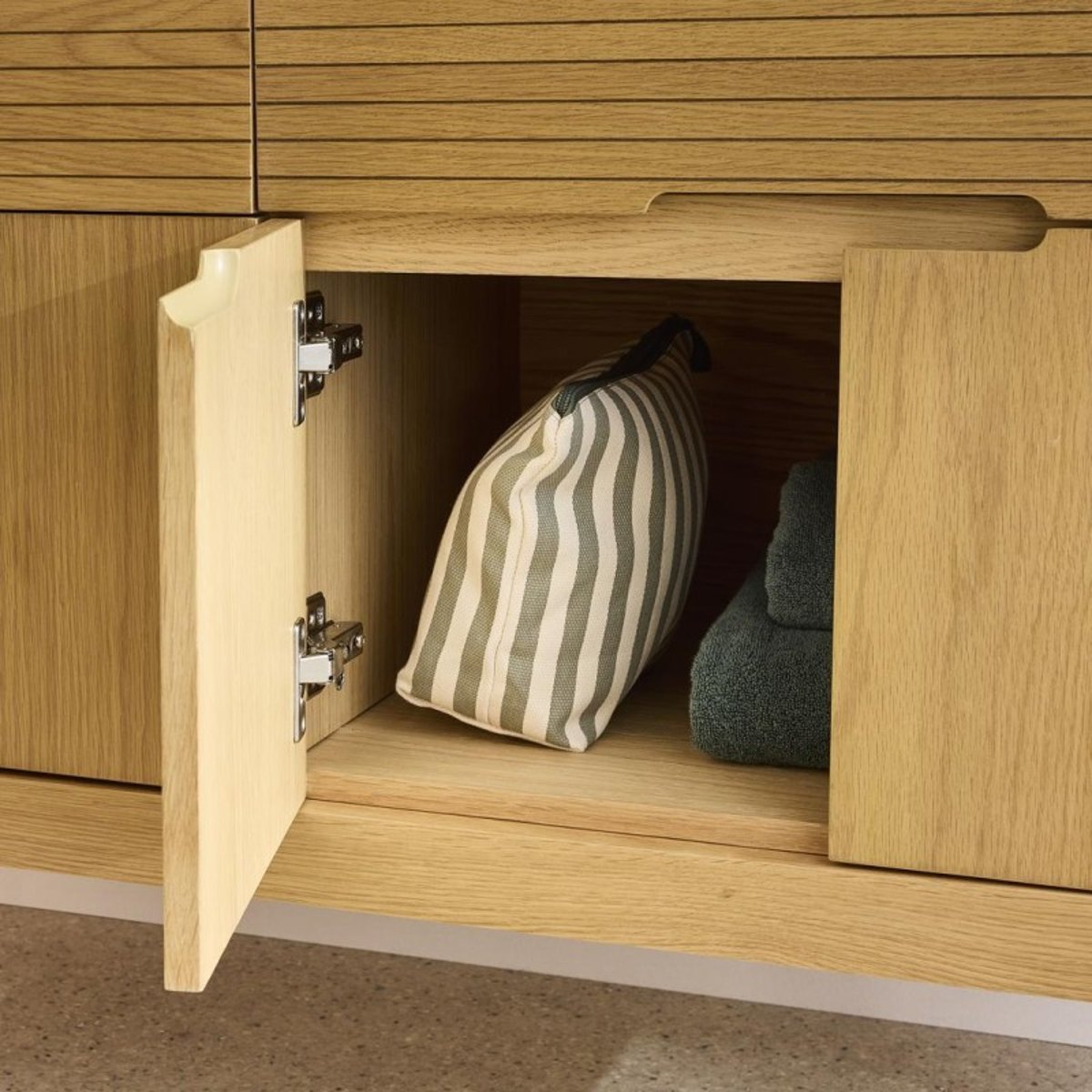 Ensemble meuble double vasque 120cm + vasque + robinet + miroir + colonne ALASKA chêne - mdf - mat, MOB IN