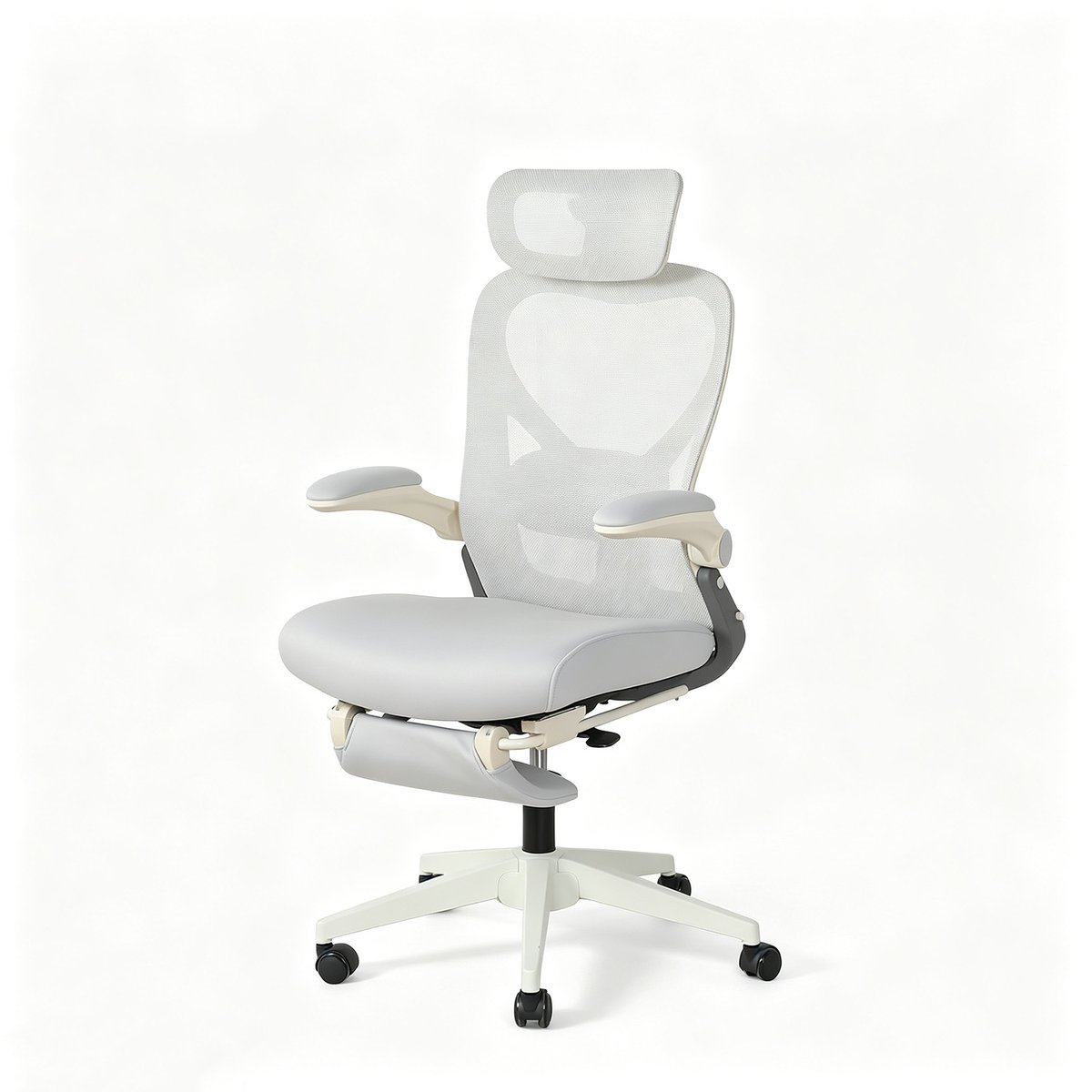 Fauteuil de bureau ergonomique en maille, VONGER gris, MEUBLES COSY