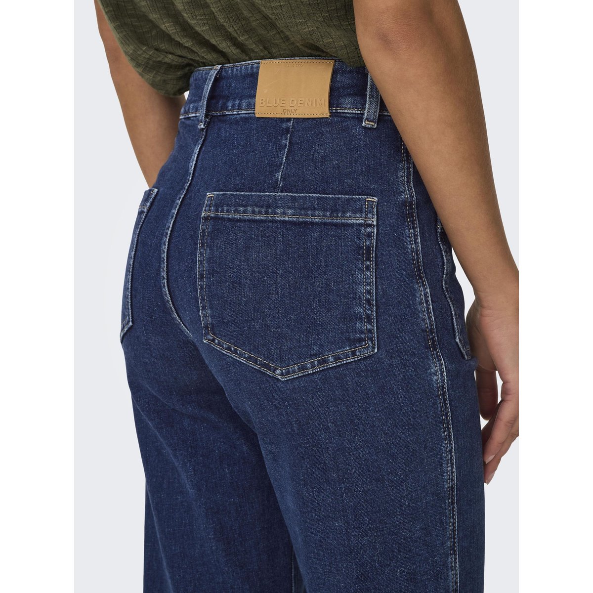 Jean À Jambe Large dark blue denim, ONLY