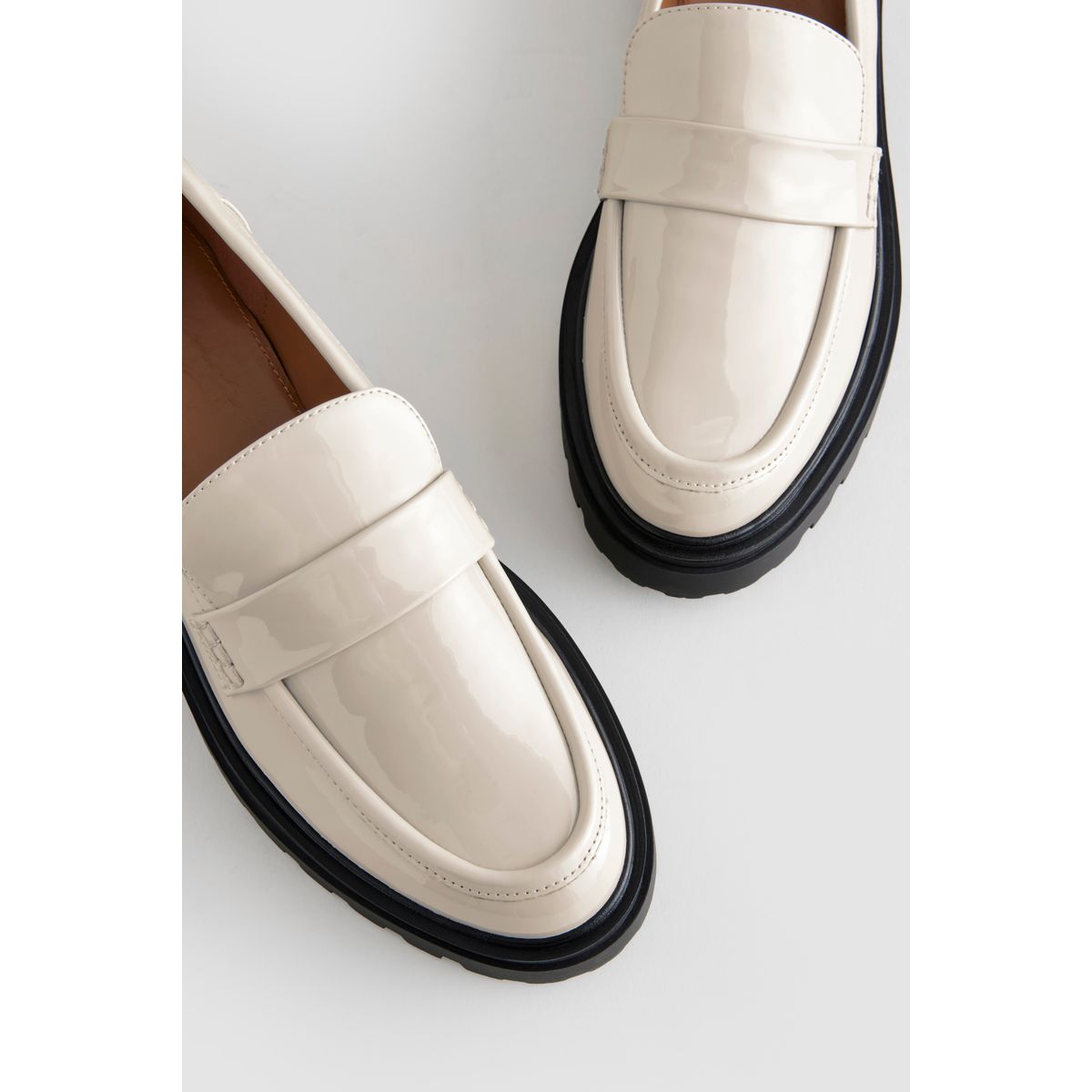 Mocassins à semelle épaisse os, NEXT