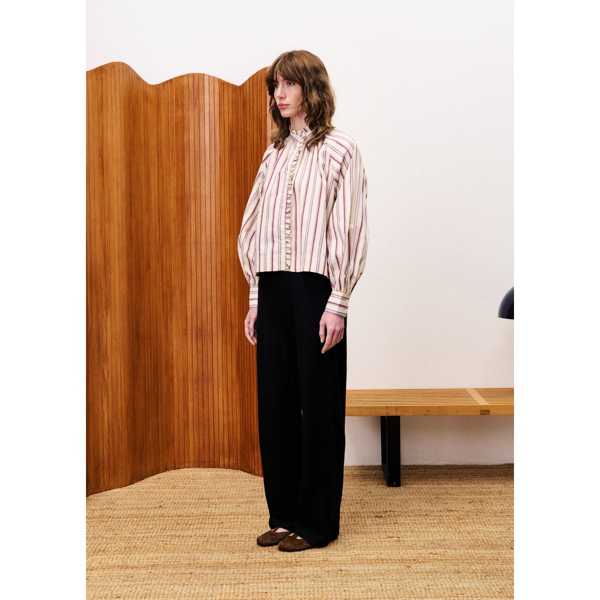 Pantalon  en laine BADIANE noir, FRNCH