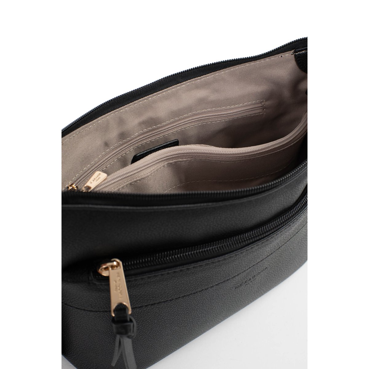 Sac porté travers MAÉ noir, HEXAGONA