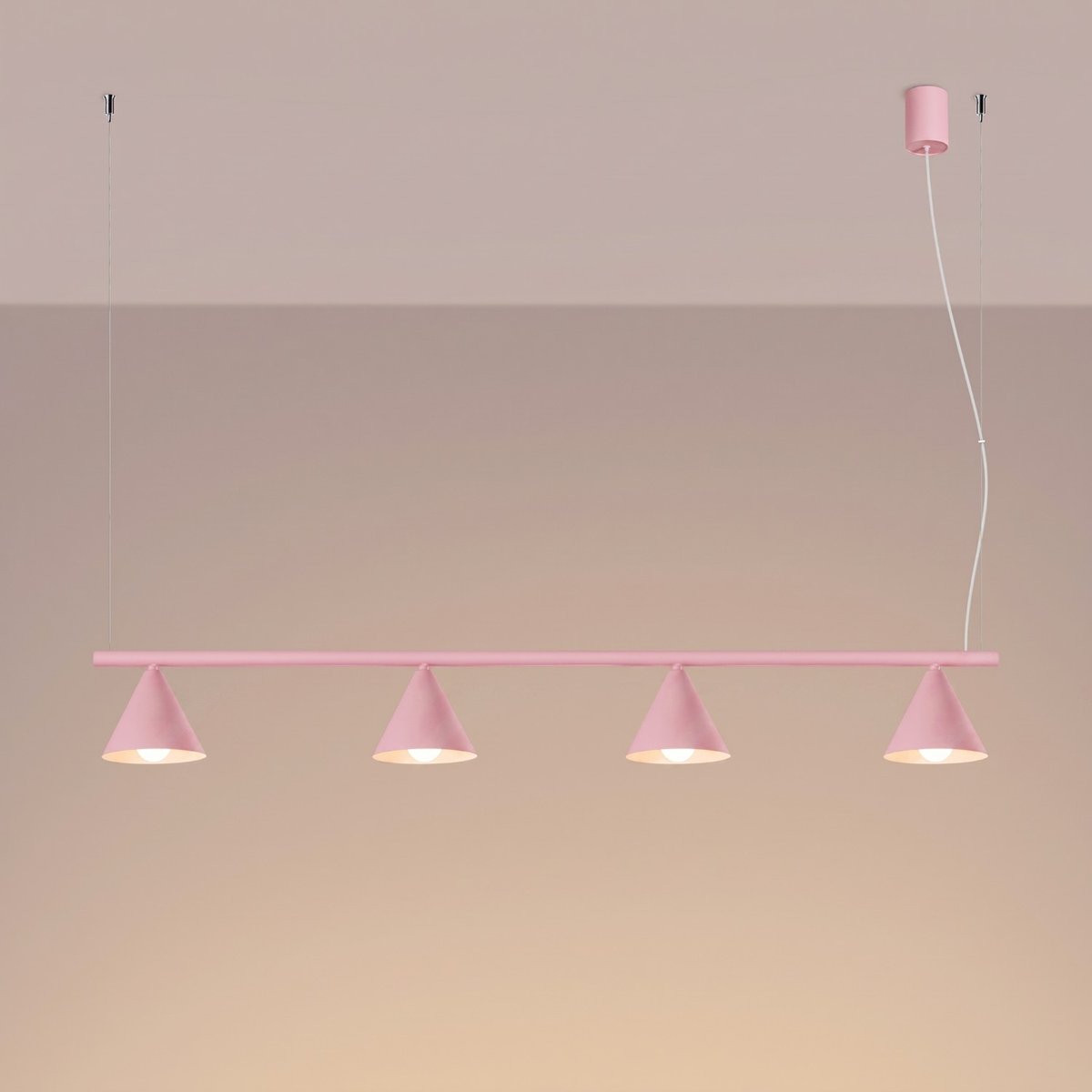 Lustre Acier Rose E14 4 Nox rose, EDEN