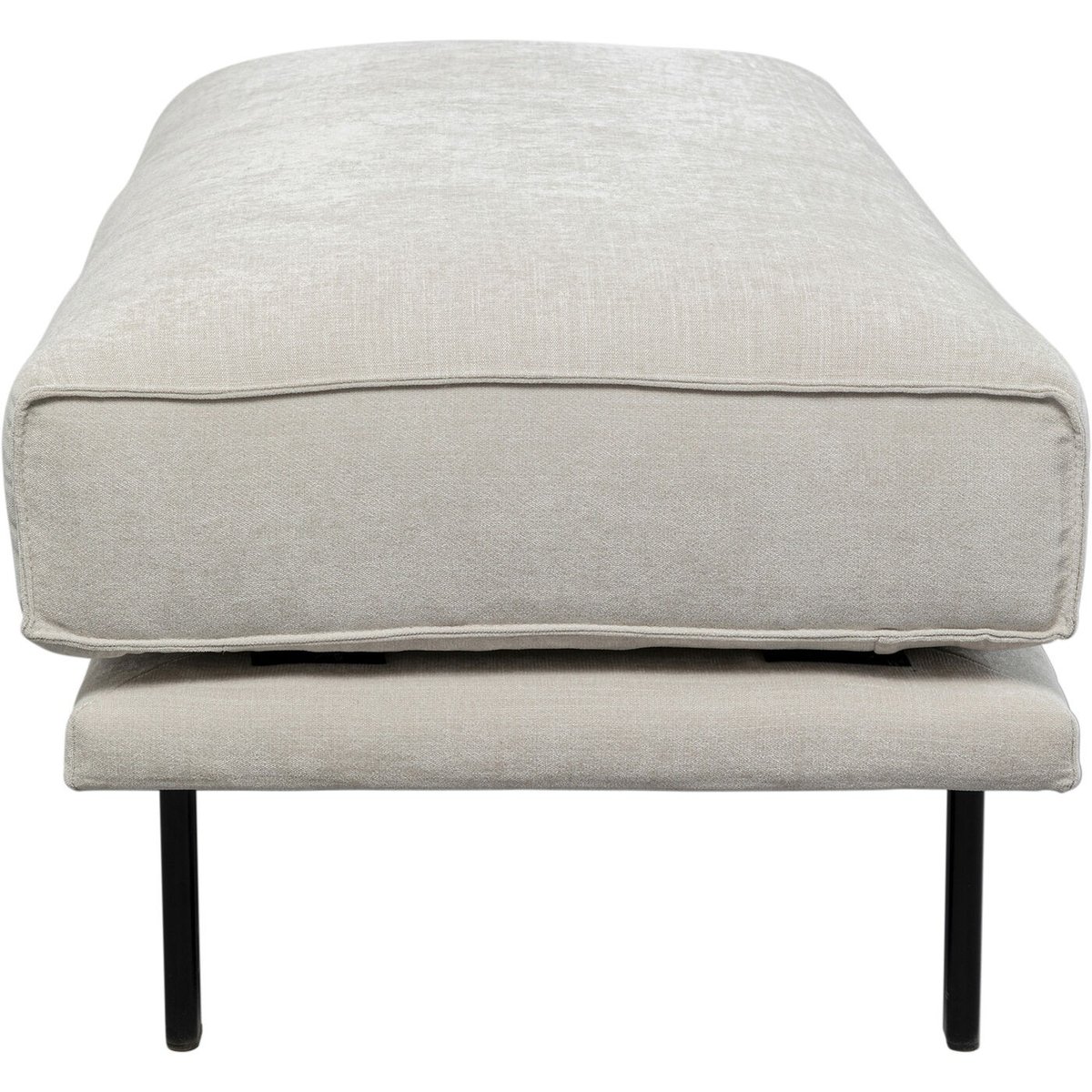 Repose-pieds en polyester, EDNA beige, KARE DESIGN