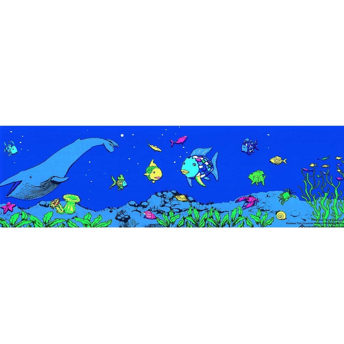 Lanterne Magique poisson arc en ciel naturel bleu, TROUSSELIER