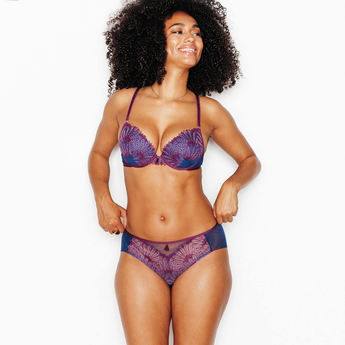 Shorty JELYANE multico bleu, ROUGEGORGE LINGERIE