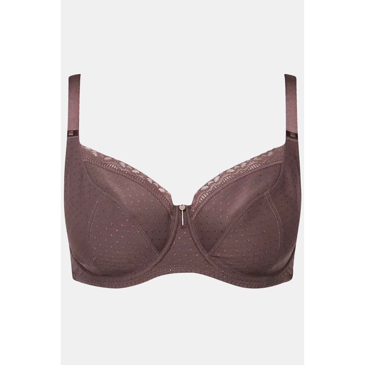 Soutien-gorge à armatures. Motif jacquard. terre, ULLA POPKEN
