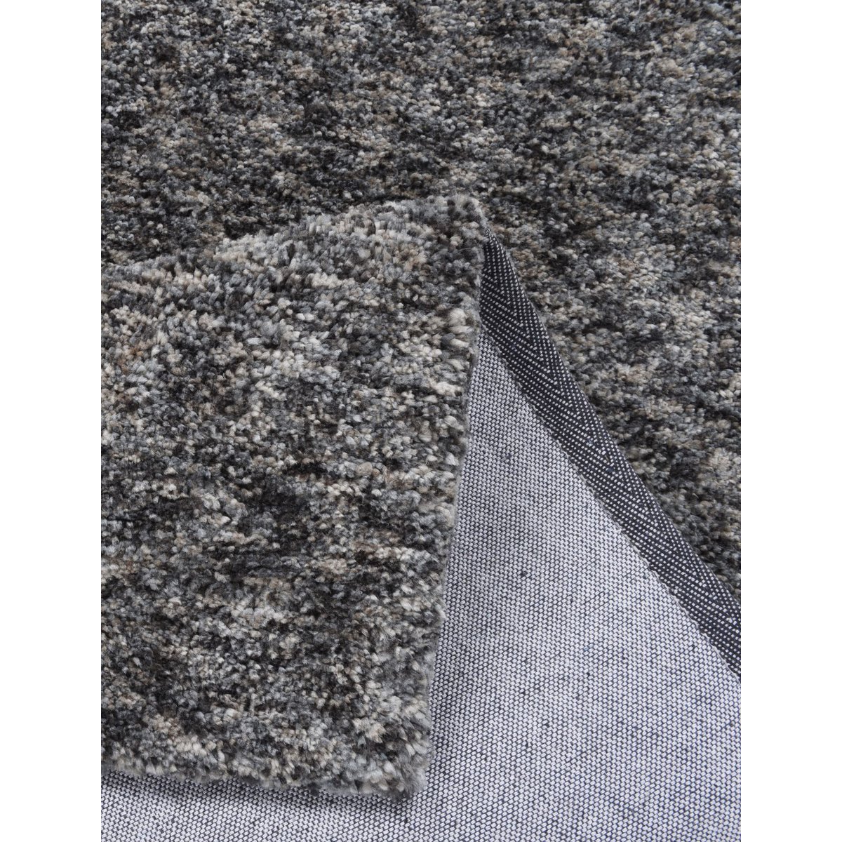 Tapis shaggy Rissani longs poils doux anthracite, GINO FALCONE