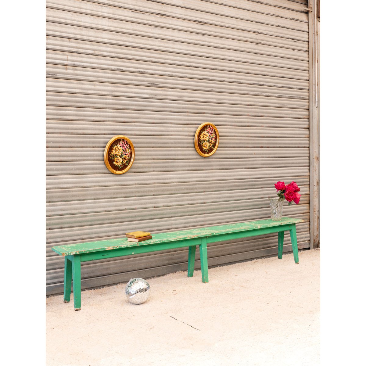 Banc en bois vert Antoine N°467 - Bon état vert, DEBONGOUT